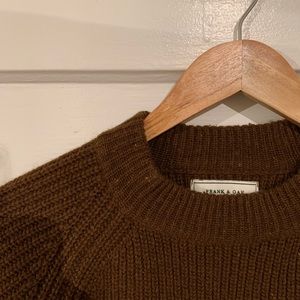 Fisherman Ribbed Brown Sweater